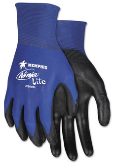 Memphis Economy Foam Nitrile Gloves Small Gray/Black 12 Pairs 9673S 