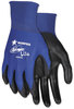 A Picture of product CRW-N9696L Memphis™ Ultra Tech® Tactile Dexterity Work Gloves. Size Large. Blue/Black. 12 count.