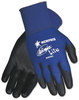A Picture of product CRW-N9696L Memphis™ Ultra Tech® Tactile Dexterity Work Gloves. Size Large. Blue/Black. 12 count.