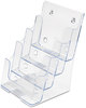 A Picture of product DEF-77901 deflecto® Multi Compartment DocuHolder®,  Four Compartments, 6-1/2w x 6-1/4d x 10h, Clear