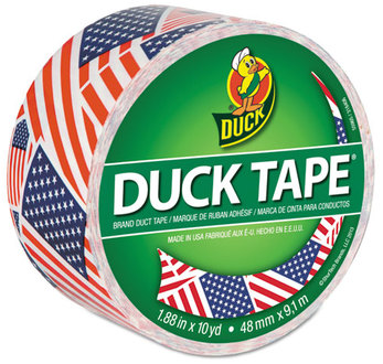 Duck® Colored Duct Tape,  9 mil, 1.88" x 10 yds, 3" Core, US Flag