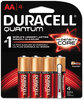 A Picture of product DUR-QU1500B4Z Duracell® Quantum Alkaline Batteries with Duralock Power Preserve™ Technology,  AA, 4/Pk