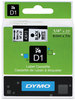 A Picture of product DYM-43613 DYMO® D1 Polyester High-Performance Labels,  1/4" x 23 ft, Black on White