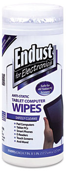 Endust® for Electronics Anti-Static Tablet Computer Wipes,  Unscented, 70/Tub