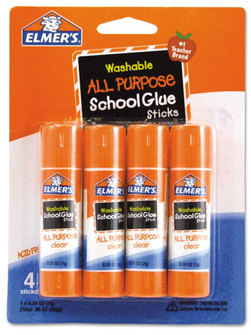 Elmer's® Washable School Glue Sticks,  4/Pack