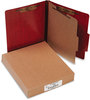 A Picture of product ACC-15004 ACCO 20 pt. PRESSTEX® Classification Folders,  Letter, 4-Section, Red, 10/Box