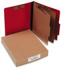 A Picture of product ACC-15669 ACCO ColorLife® PRESSTEX® Classification Folders 3" Expansion, 2 Dividers, 6 Fasteners, Letter Size, Executive Red Exterior, 10/Box