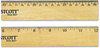 A Picture of product ACM-05221 Westcott® Flat Wood Ruler,  12", Clear Lacquer Finish