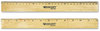 A Picture of product ACM-05221 Westcott® Flat Wood Ruler,  12", Clear Lacquer Finish