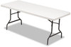 A Picture of product ALE-65600 Alera® Resin Banquet Folding Table Rectangular Square Edge, 72w x 30d 29h, Platinum