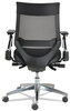 A Picture of product ALE-EBW4213 Alera® EB-W Series Pivot Arm Multifunction Mesh Chair Supports 275 lb, 18.62" to 22.32" Seat, Black Seat/Back, Aluminum Base