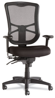 Alera® Elusion™ Series Mesh High-Back Multifunction Chair Supports Up to 275 lb, 17.2" 20.6" Seat Height, Black