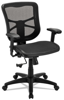 Alera® Elusion™ Series Mesh Mid-Back Swivel/Tilt Chair Supports Up to 275 lb, 17.9" 21.6" Seat Height, Black