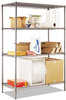 A Picture of product ALE-SW504824BA Alera® Black Anthracite Wire Shelving Kit Starter Four-Shelf, 48w x 24d 72h,