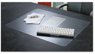 Artistic® KrystalView™ Desk Pad with Microban® Protection,  Matte, 17 x 12, Clear