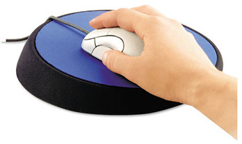 Allsop® Wrist Aid Ergonomic Mouse Pad,  9" dia., Cobalt