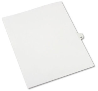 Avery® Preprinted Legal Exhibit Index Tab Dividers with Black and White Tabs,  Title: 40, Letter, White, 25/Pack