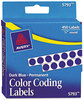 A Picture of product AVE-05793 Avery® Handwrite-Only Permanent Self-Adhesive Round Color-Coding Labels in Dispensers 0.25" dia, Dark Blue, 450/Roll, (5793)