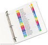 A Picture of product AVE-11125 Avery® Customizable Table of Contents Ready Index® Multicolor Dividers with Printable Section Titles TOC Tab 26-Tab, A to Z, 11 x 8.5, White, Traditional Color Tabs, 1 Set