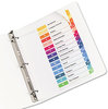 A Picture of product AVE-11143 Avery® Customizable Table of Contents Ready Index® Multicolor Dividers with Printable Section Titles TOC Tab 15-Tab, 1 to 15, 11 x 8.5, White, Traditional Color Tabs, Set