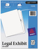 A Picture of product AVE-11370 Avery® Preprinted Legal Exhibit Index Tab Dividers with Black and White Tabs Side Style, 25-Tab, 1 to 25, 11 x 8.5, Set