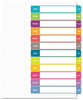 A Picture of product AVE-11847 Avery® Customizable Table of Contents Ready Index® Multicolor Dividers with Printable Section Titles TOC Tab 12-Tab, Jan. to Dec., 11 x 8.5, White, Contemporary Color Tabs, 1 Set