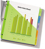 A Picture of product AVE-11902 Avery® Insertable Big Tab™ Plastic Pocket Dividers 1-Pocket 5-Tab, 11.13 x 9.25, Assorted, 1 Set