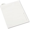 A Picture of product AVE-12389 Avery® Legal Index Divider, Exhibit Alpha Letter, Style Avery-Style Preprinted Bottom Tab Dividers, 26-Tab, P, 11 x 8.5, White, 25/Pack