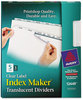 A Picture of product AVE-12449 Avery® Print & Apply Index Maker® Clear Label Plastic Dividers with Easy Printable Strip and w/Printable 5-Tab, 11 x 8.5, Frosted Tabs, 5 Sets