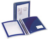 A Picture of product AVE-17638 Avery® Flexi-View® Binder with Round Rings 3 1.5" Capacity, 11 x 8.5, Navy Blue