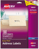 A Picture of product AVE-18660 Avery® Matte Clear Easy Peel® Mailing Labels with Sure Feed® Technology w/ Inkjet Printers, 1 x 2.63, 30/Sheet, 10 Sheets/Pack