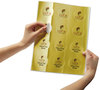 A Picture of product AVE-22831 Avery® Round Labels Inkjet Printers, 2" dia, Gold, 12/Sheet, 8 Sheets/Pack