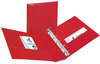 A Picture of product AVE-27203 Avery® Durable Non-View Binder with DuraHinge® and Slant Rings 3 2" Capacity, 11 x 8.5, Red