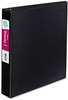 A Picture of product AVE-27350 Avery® Durable Non-View Binder with DuraHinge® and Slant Rings 3 1.5" Capacity, 11 x 8.5, Black
