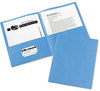 A Picture of product AVE-47986 Avery® Two-Pocket Folder 40-Sheet Capacity, 11 x 8.5, Light Blue, 25/Box