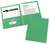 A Picture of product AVE-47987 Avery® Two-Pocket Folder 40-Sheet Capacity, 11 x 8.5, Green, 25/Box