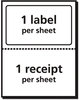 A Picture of product AVE-5127 Avery® Shipping Labels with Paper Receipt & TrueBlock® Technology and Inkjet/Laser Printers, 5.06 x 7.63, White, 50/Pack