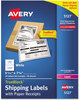 A Picture of product AVE-5127 Avery® Shipping Labels with Paper Receipt & TrueBlock® Technology and Inkjet/Laser Printers, 5.06 x 7.63, White, 50/Pack