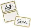 A Picture of product AVE-5146 Avery® Printable Adhesive Name Badges 3.38 x 2.33, Gold Border, 100/Pack