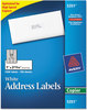 A Picture of product AVE-5351 Avery® Copier Mailing Labels Copiers, 1 x 2.81, White, 33/Sheet, 100 Sheets/Box