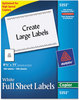 A Picture of product AVE-5353 Avery® Copier Mailing Labels Copiers, 8.5 x 11, White, 100/Box