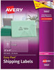 A Picture of product AVE-5663 Avery® Matte Clear Easy Peel® Mailing Labels with Sure Feed® Technology w/ Laser Printers, 2 x 4, 10/Sheet, 50 Sheets/Box