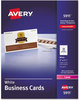 A Picture of product AVE-5911 Avery® Printable Microperforated Business Cards with Sure Feed® Technology w/Sure Laser, 2 x 3.5, White, 2,500 10/Sheet, 250 Sheets/Box