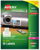 A Picture of product AVE-6576 Avery® Durable Permanent ID Labels with TrueBlock® Technology Laser Printers, 1.25 x 1.75, White, 32/Sheet, 50 Sheets/Pack