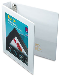 Avery® Framed View Heavy-Duty Binders 3 Rings, 1.5" Capacity, 11 x 8.5, White