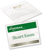 A Picture of product AVE-74540 Avery® Name Badge Holder Kits with Inserts Pin-Style Laser/Inkjet Insert, Top Load, 4 x 3, White, 100/Box