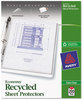 A Picture of product AVE-75537 Avery® Recycled Economy Weight Clear and Semi Sheet Protector Top-Load Polypropylene Semi-Clear, 100/Box