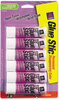 A Picture of product AVE-98096 Avery® Permanent Glue Stic™ Value Pack, 0.26 oz, Applies Purple, Dries Clear, 6/Pack
