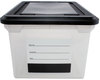 A Picture of product AVT-55802 Innovative Storage Designs File Tote with Contents Label,  Letter/Legal, Clear/Black