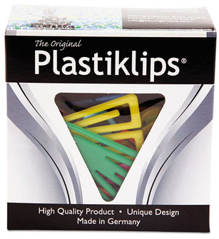 Baumgartens Plastiklips Paper Clips,  Small, Assorted Colors, 1,000/Box